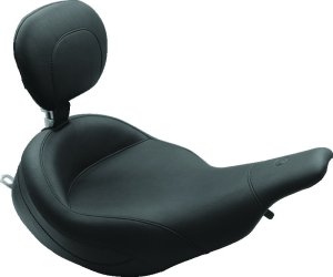 Honda VTX1800N Two-Piece Motorcycle Seat - Mustang Motorcycle - Wide Touring - Black - `04-`08